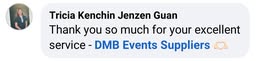 Customer review for DMB Events Suppliers