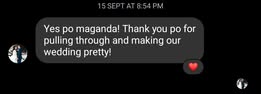 Customer review for DMB Events Suppliers